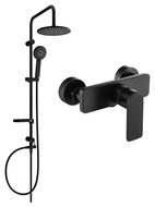 Mexen Cetus Крал външен душ комплект с дъждoва глава и душ батерия, черен