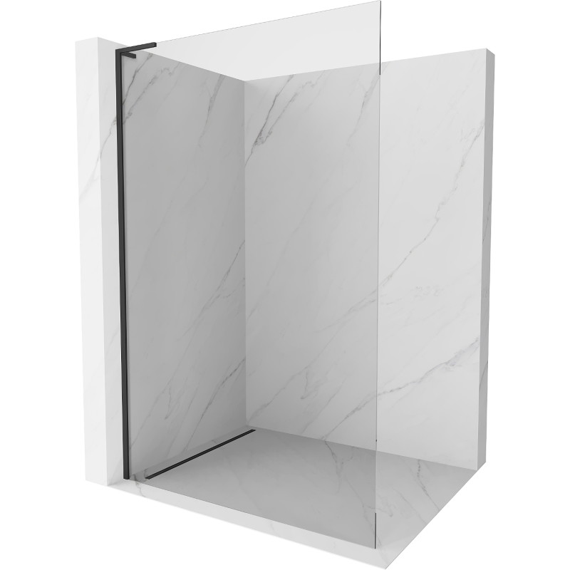 Mexen Kioto L душ стена Walk-in 85 x 200 cm, прозрачна, черна - 800-085-103-70-00