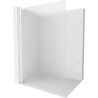 Mexen Kioto L стена за душ Walk-in 100 x 200 см, матово стъкло, бяло - 800-100-103-20-30