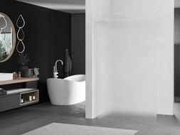 Mexen Kioto L стена за душ Walk-in 110 x 200 см, матирано стъкло, бяло - 800-110-103-20-30