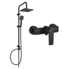 Mexen Lynx Tord комплект за душ с външен монтаж с пита и душ батерия, черен