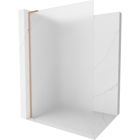 Mexen Kioto L душова преграда Walk-in 110 x 200 cm, матирано стъкло, четкована мед