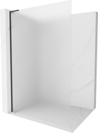Mexen Kioto L стена за душове Walk-in 120 x 200 см, матово, черно - 800-120-103-70-30