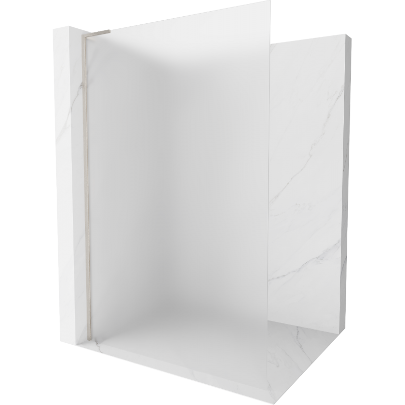 Mexen Kioto L душова стена Walk-in 80 x 200 см, матово стъкло, четкан никел - 800-080-103-97-30