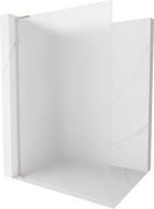 Mexen Kioto L стена за душ Walk-in 110 x 200 cm, матово стъкло, четкан никел - 800-110-103-97-30