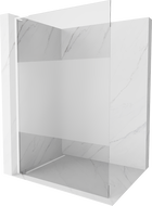 Mexen Kioto L стена за душ Walk-in 90 x 200 см, прозрачна/матова, бяла - 800-090-103-20-35