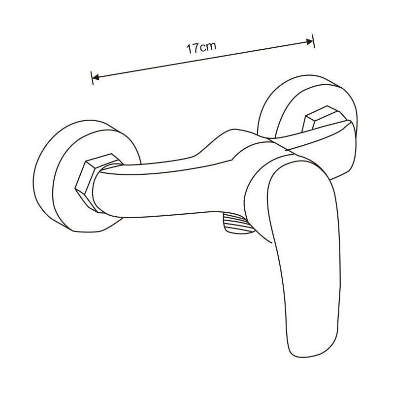 Mexen Fabia Carl външен душ комплект с тропически душ и душ батерия, хром
