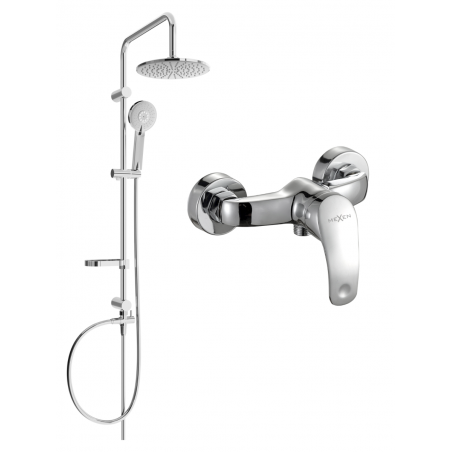 Mexen Fabia Carl външен душ комплект с тропически душ и душ батерия, хром