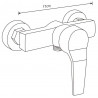 Mexen Caro Tord надземен душ комплект с душ глава и душ батерия, черен