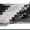 Mexen Kioto свободностоящ душов стенд 110 x 200 см, бял мотив 8 мм, златна четка - 800-110-002-55-85