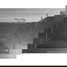 Mexen Kioto свободностояща душова стена 110 x 200 см, бял модел 8 мм, brushed никел - 800-110-002-97-85