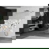 Mexen Kioto стената за душ с свободно стоене 140 x 200 см, бял модел 8 мм, gun gray четкан - 800-140-002-66-85