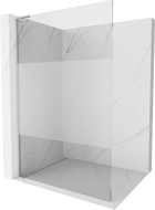Mexen Kioto L душова стена Walk-in 110 x 200 см, прозрачно/матово, полирано никел - 800-110-103-97-35