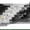 Mexen Kioto самостоятелна душ параван 140 x 200 см, бял модел 8 мм, четка мед - 800-140-002-65-97