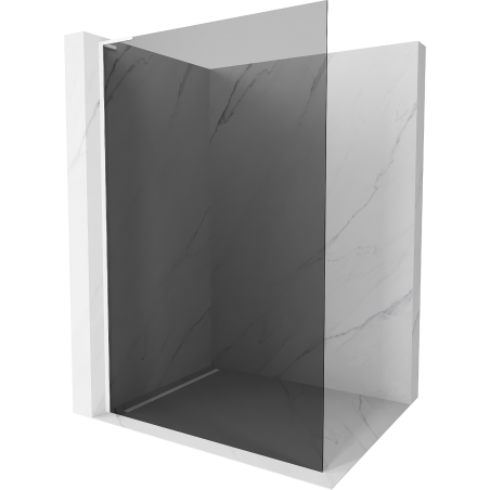 Mexen Kioto L статична преграда за душ Walk-in 90 x 200 cm, графит, бял - 800-090-103-20-40