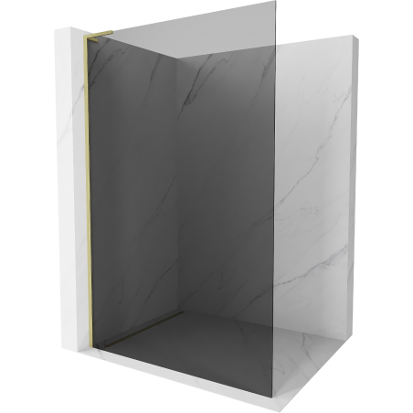 Mexen Киото L душова стена Walk-in 80 x 200 см, графит, златна четка - 800-080-103-55-40