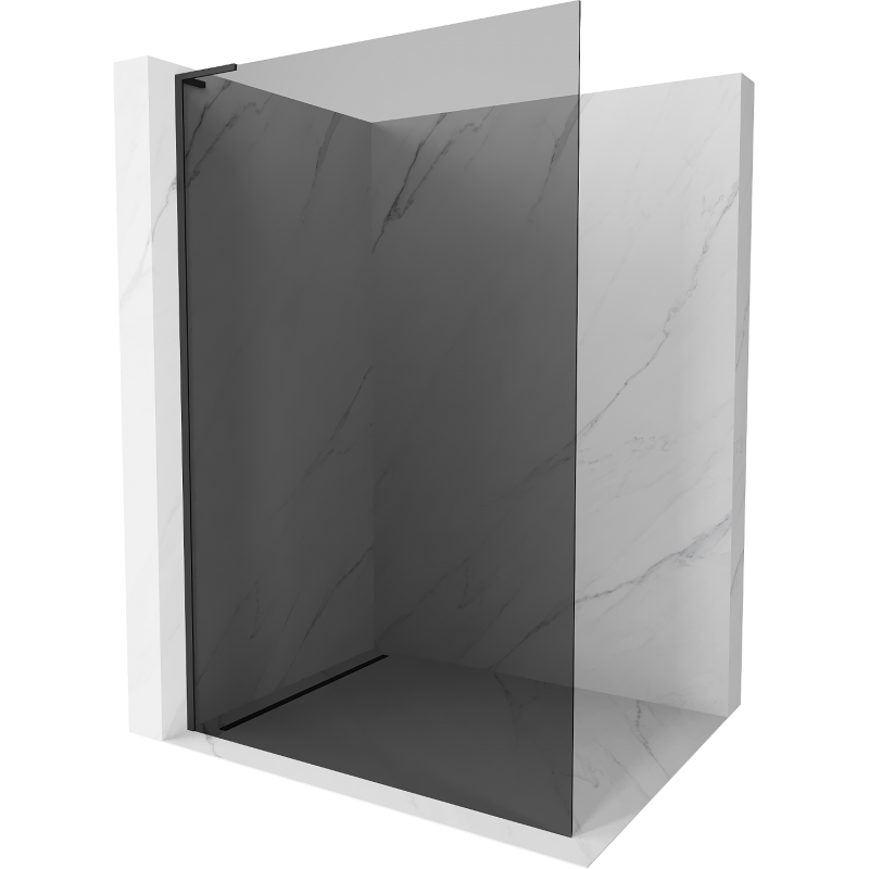Мексен Киото L душ обструкция Walk-in 100 x 200 см, графит, черен - 800-100-103-70-40