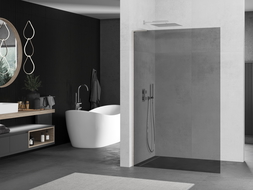 Mexen Kioto L стена за душа Walk-in 70 x 200 см, графит, четкан никел - 800-070-103-97-40