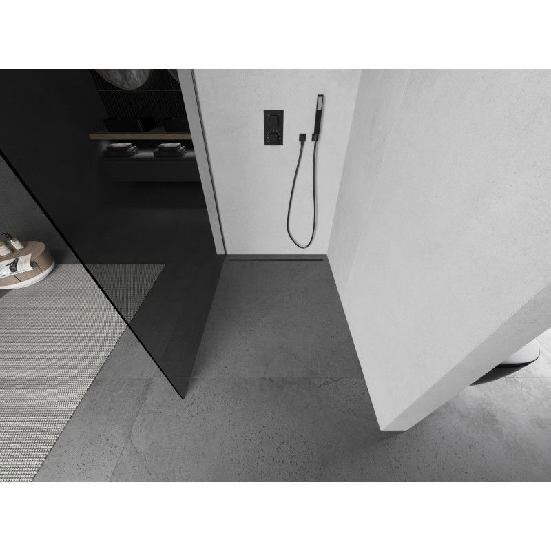 Mexen Kioto L душ стена Walk-in 90 x 200 см, графит, gun gray четкан - 800-090-103-66-40