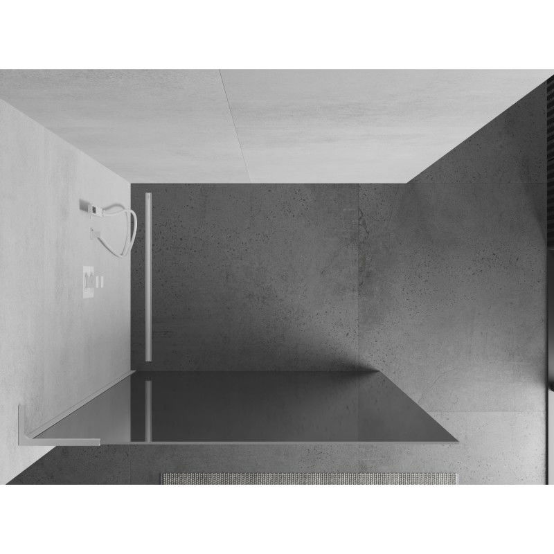 Mexen Kioto L стена за душ Walk-in 100 x 200 cm, огледало, бяла - 800-100-103-20-50