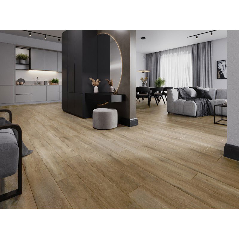 Mexen Long Creek винилови панели 1240 x 182 mm SPC 6,5 mm, подложка IXPE 1,5 mm, 4 V-Фуга, Дъб