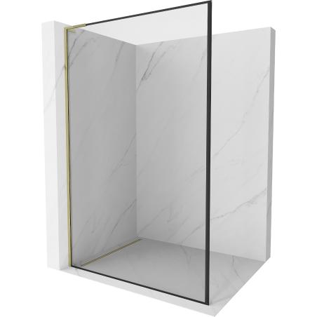 Mexen Kioto L душова стена Walk-in 70 x 200 см, черен шаблон, златен - 800-070-103-50-70