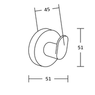 Mexen Tiber кука за кърпа, черна - 7050535-70