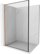 Мексен Киото L стена за душ Walk-in 80 x 200 см, черен модел, четкан мед - 800-080-103-65-70