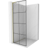 Mexen Kioto L стена за душ Walk-in 70 x 200 см, черен узор, златна четка - 800-070-103-55-77