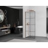 Mexen Kioto L стена за душове Walk-in 80 x 200 см, черен модел, розово злато - 800-080-103-60-77