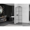 Mexen Киото L стена за душ Walk-in 90 x 200 см, черен модел, gun gray четкан - 800-090-103-66-77
