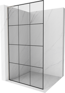Mexen Kioto L стенен душ за душ Walk-in 120 x 200 см, черен модел, четкан никел - 800-120-103-97-77