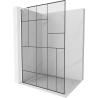 Mexen Kioto L душова стена Walk-in 80 x 200 см, черен модел, бял - 800-080-103-20-78