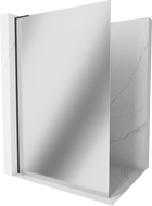 Mexen Kioto L душова стена Walk-in 80 x 200 см, огледало, черна - 800-080-103-70-50