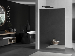 Mexen Kioto L преграда за душ кабина Walk-in 100 x 200 см, огледало, черна - 800-100-103-70-50