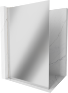 Mexen Kioto L стена за душ Walk-in 70 x 200 см, огледало, четкан никел - 800-070-103-97-50