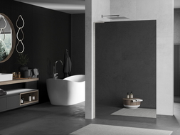 Mexen Kioto L стена за душ Walk-in 110 x 200 см, огледало, четкан никел - 800-110-103-97-50