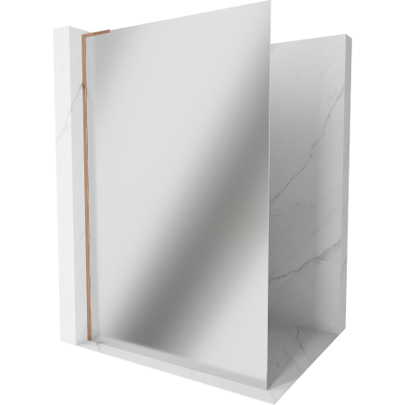 Mexen Kioto L душ кабина Walk-in 90 x 200 см, огледало, розово злато - 800-090-103-60-50