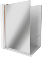 Mexen Kioto L стена за душ, Walk-in 110 x 200 см, огледало, розово злато - 800-110-103-60-50