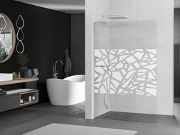 Mexen Kioto L преграда за душ  Walk-in 120 x 200 см, бял модел, хром - 800-120-103-01-85