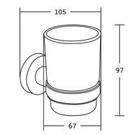 Mexen Tiber чаша за четки за зъби, хром - 7050538-00