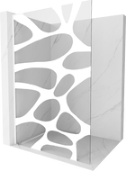 Mexen Kioto L стена за душа Walk-in 100 x 200 см, бял модел, бял - 800-100-103-20-97