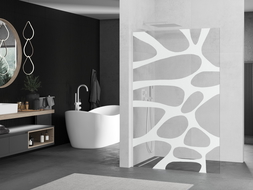 Mexen Kioto L стена за душа Walk-in 100 x 200 см, бял модел, бял - 800-100-103-20-97