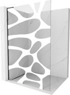 Mexen Kioto L душ кабина Walk-in 90 x 200 см, бяла вълна, черна - 800-090-103-70-97