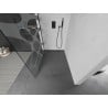 Mexen Kioto L стенен душ за вана Walk-in 70 x 200 см, бял модел, черен - 800-070-103-70-97
