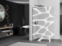 Mexen Kioto L стена душа Walk-in 80 x 200 см, бял модел, gun gray шлифован - 800-080-103-66-97