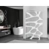 Mexen Kioto L Стена за душ Walk-in 110 x 200 см, бяла вълна, матиран никел - 800-110-103-97-97