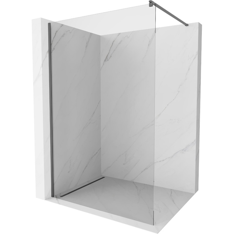 Mexen Kioto душ стена Walk-in 75 x 200 cm, прозрачна 8 мм, gun metal - 800-075-101-95-00