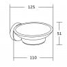 Mexen Tiber сапунерка, черна - 7050539-70