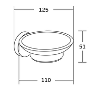 Mexen Tiber сапунерка, черна - 7050539-70